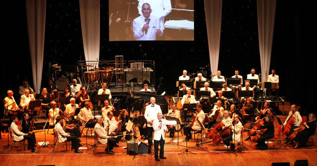 2019 Concert Strictly Mantovani 02jpg photograph by Hattie Miles ... 28.04.2019 ... Strictly Mantovani concert at Pavilion Bournemouth. Paul Barrett on percussion and conductor Timothy Henty with the Magic of Mantovani Orchestra.