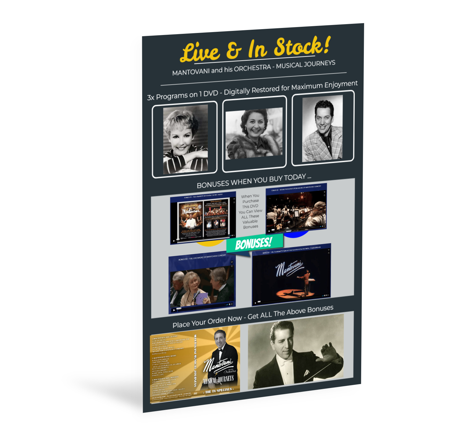 Live in stock + Bonuses